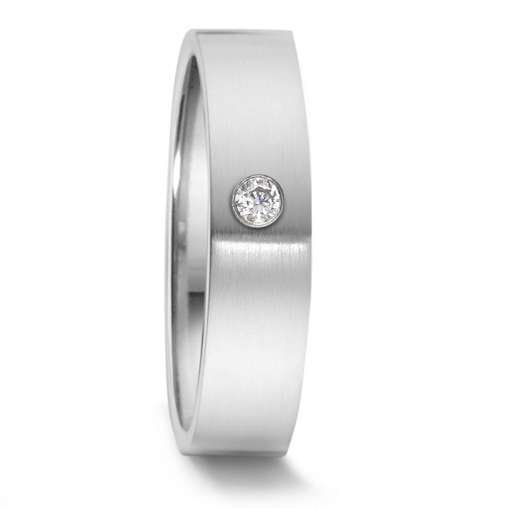 obrączka partnerska stal nierdzewna Diament 0.04 ct, tw-si