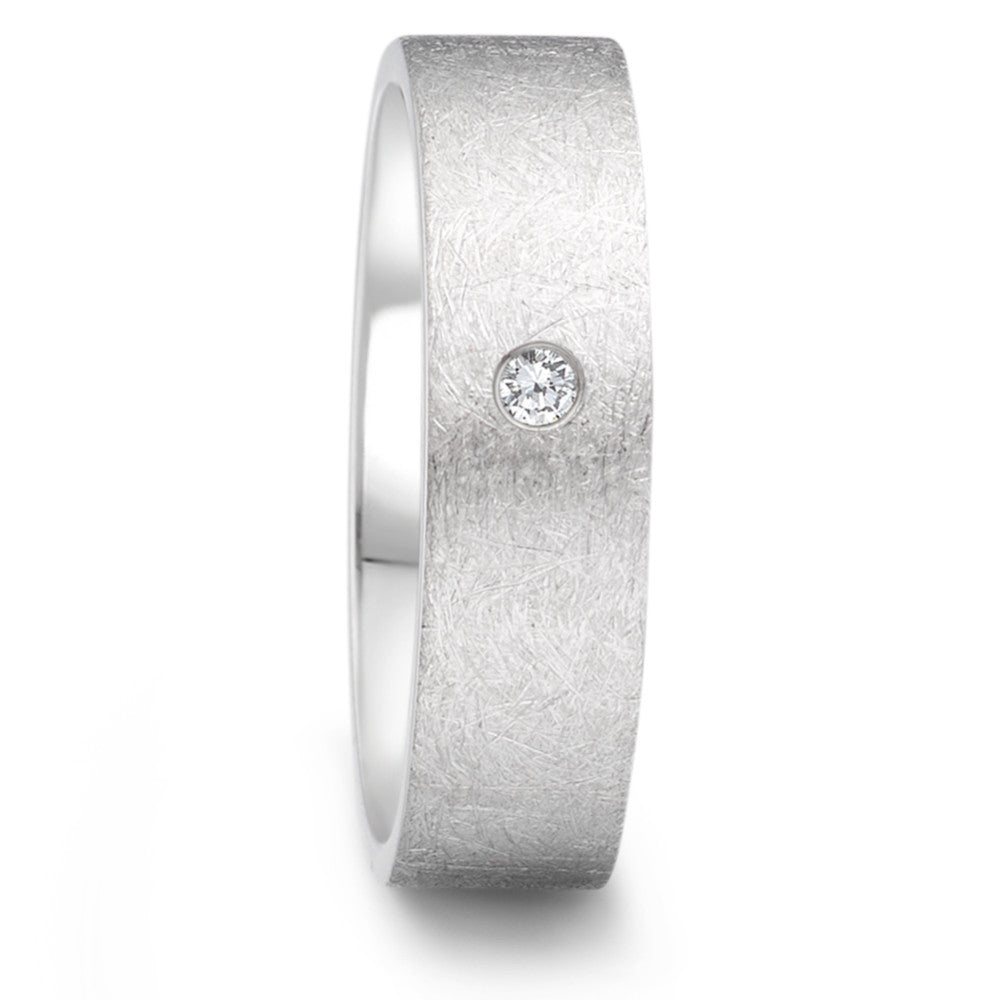 obrączka partnerska stal nierdzewna Diament 0.04 ct, tw-si