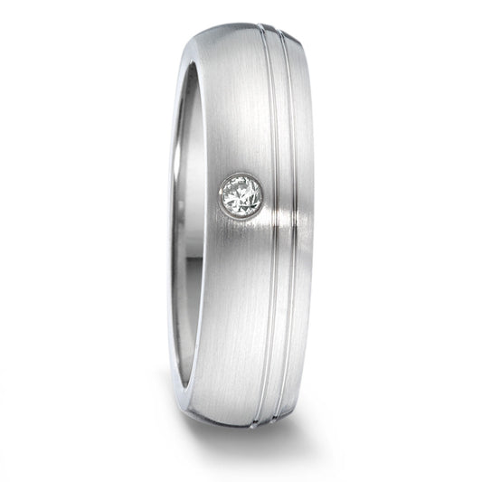 obrączka partnerska stal nierdzewna Diament 0.04 ct, tw-si