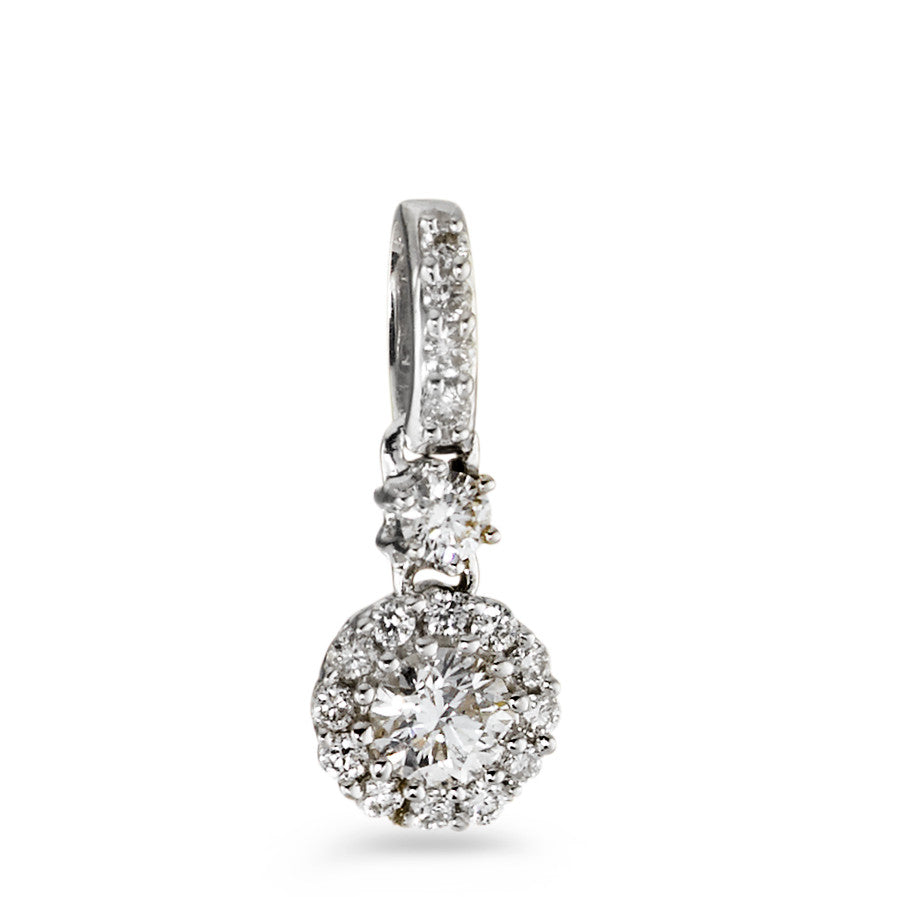 wisiorek złoto białe 750/18 K Diament 0.25 ct, w-si