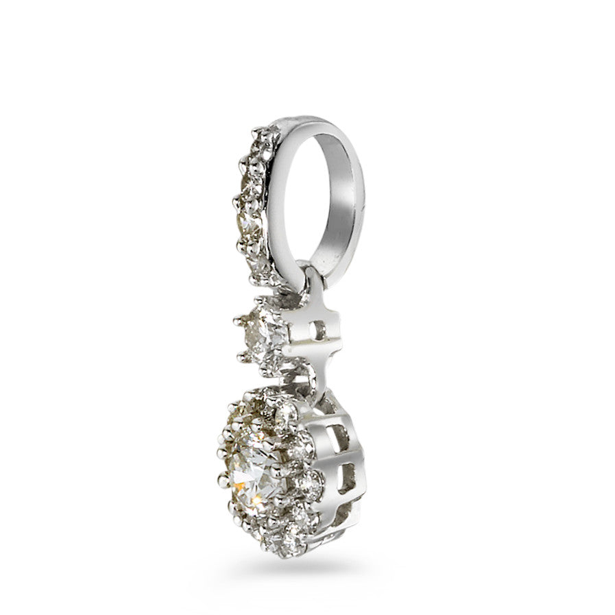 wisiorek złoto białe 750/18 K Diament 0.25 ct, w-si