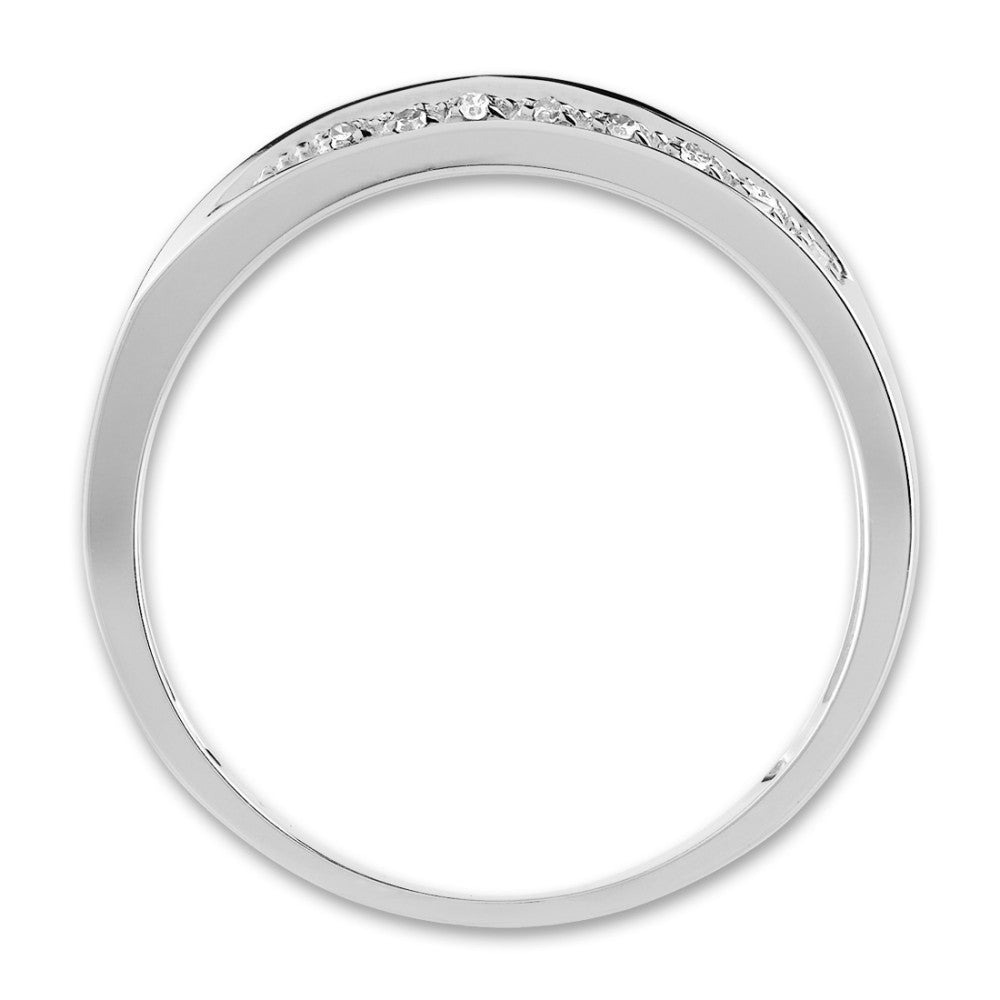 pierścionek złoto białe 375/9 K Diament 0.07 ct, w-si