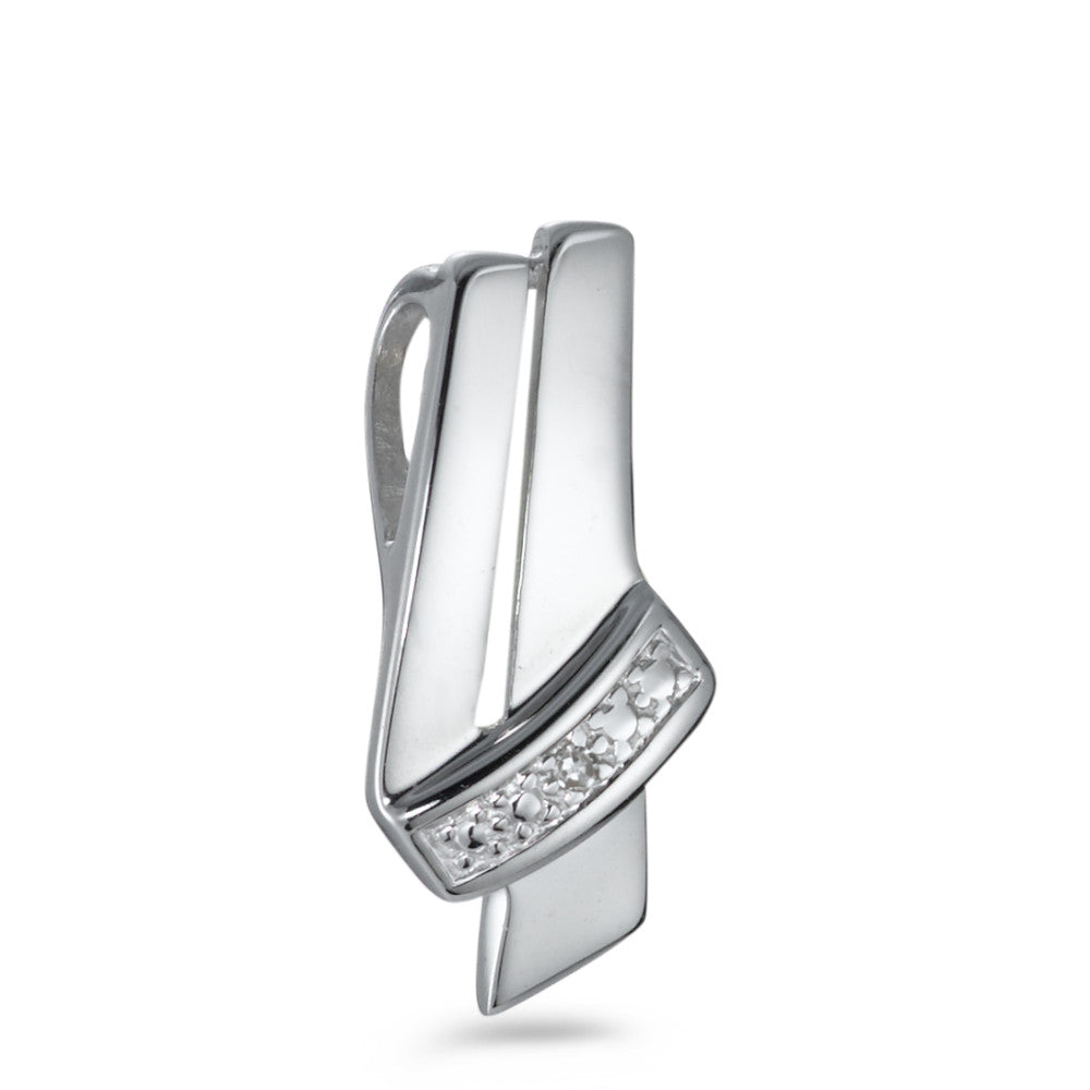 wisiorek złoto białe 750/18 K Diament 0.005 ct, w-si