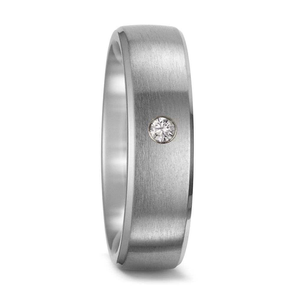 obrączka partnerska tytan Diament 0.03 ct, w-si