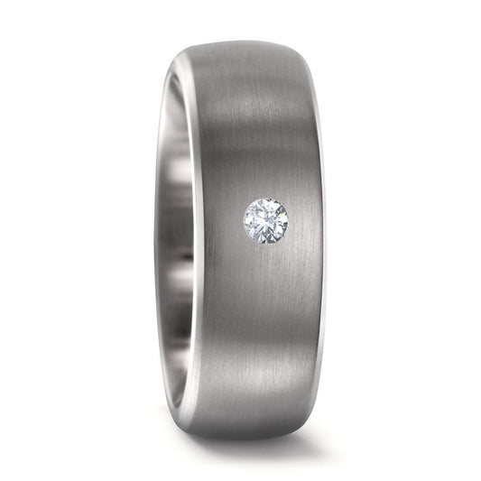 obrączka partnerska tytan Diament 0.03 ct, w-si