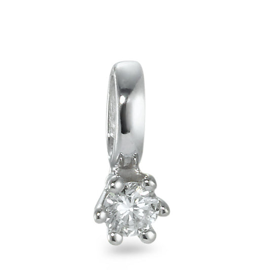 wisiorek złoto białe 750/18 K Diament 0.10 ct, w-si