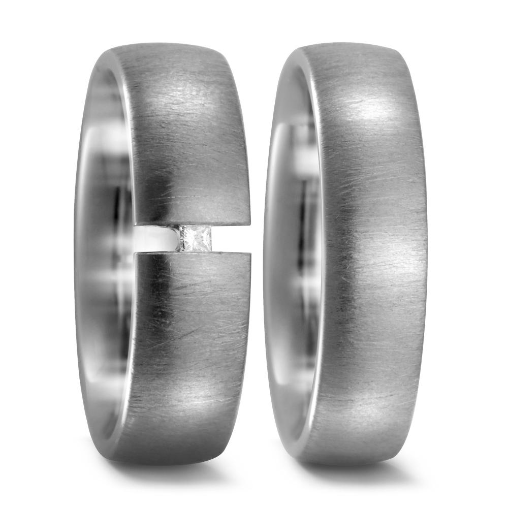 obrączka partnerska tytan Diament 0.025 ct, tw-si