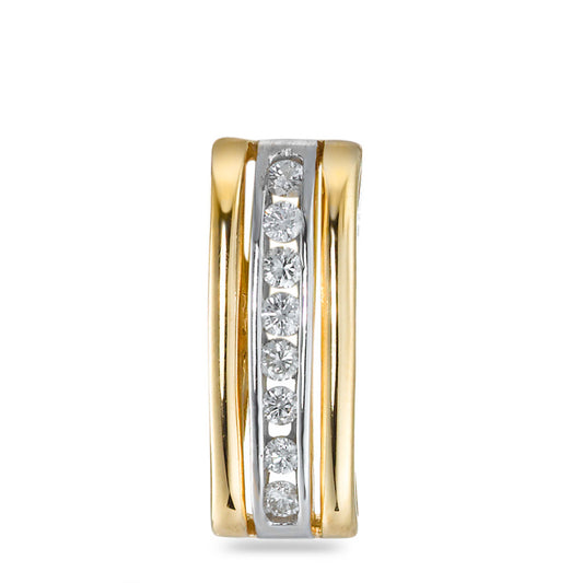 wisiorek złoto żółte 750/18 K, złoto białe 750/18 K Diament biały, 0.24 ct, 8 kamienie, w-si