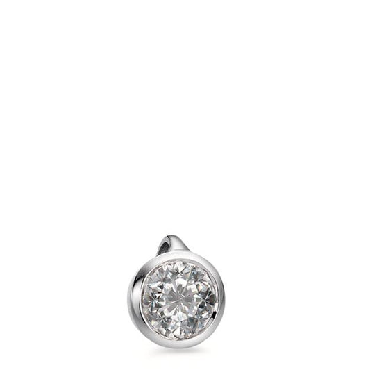 wisiorek złoto białe 750/18 K Diament biały, 0.15 ct, [Brillant], w-si Ø5 mm