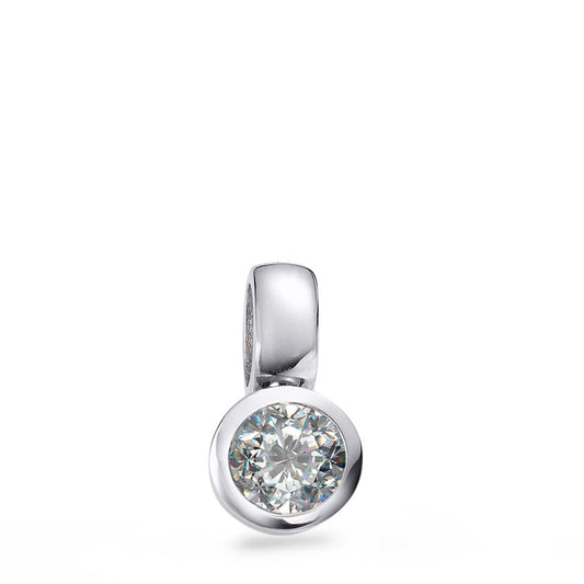 wisiorek złoto białe 750/18 K Diament biały, 0.05 ct, [Brillant], w-si