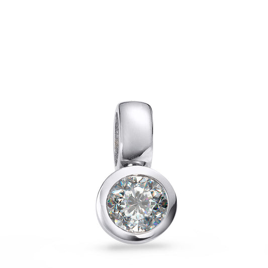 wisiorek złoto białe 750/18 K Diament biały, 0.15 ct, [Brillant], w-si