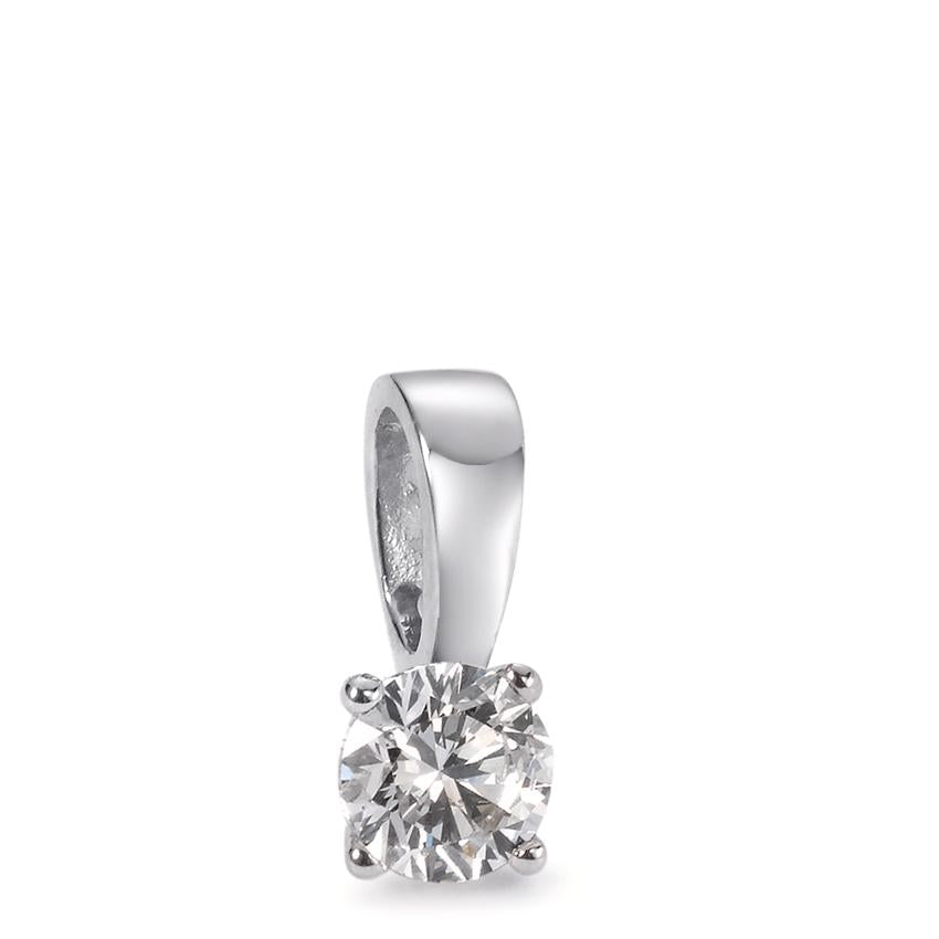 wisiorek złoto białe 750/18 K Diament biały, 0.05 ct, [Brillant], w-si