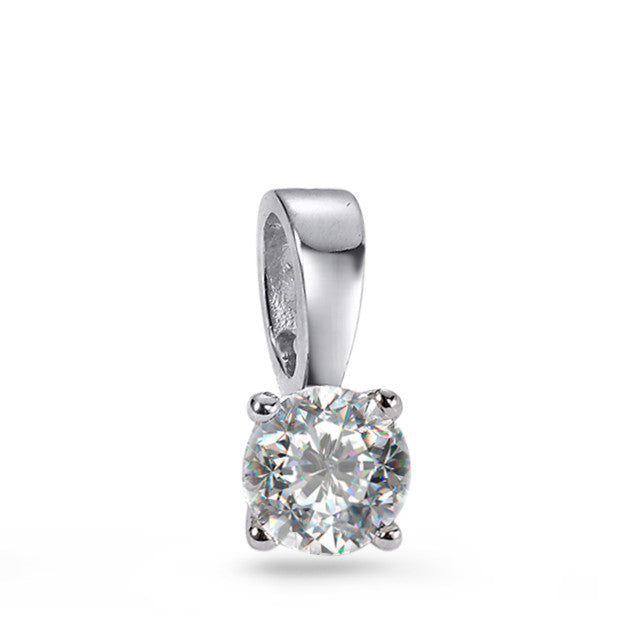 wisiorek złoto białe 750/18 K Diament biały, 0.10 ct, [Brillant], w-si