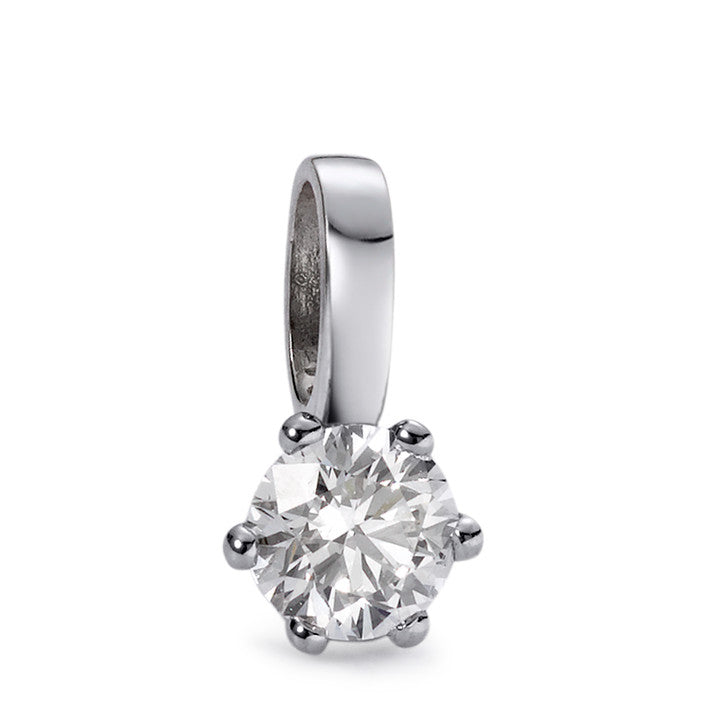 wisiorek złoto białe 750/18 K Diament biały, 0.25 ct, [Brillant], w-si