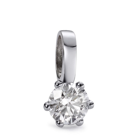 wisiorek złoto białe 750/18 K Diament biały, 0.25 ct, [Brillant], w-si