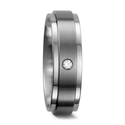 obrączka partnerska tytan Diament 0.03 ct, w-si