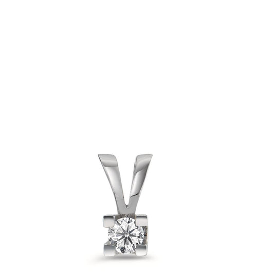 wisiorek złoto białe 750/18 K Diament 0.10 ct, w-si