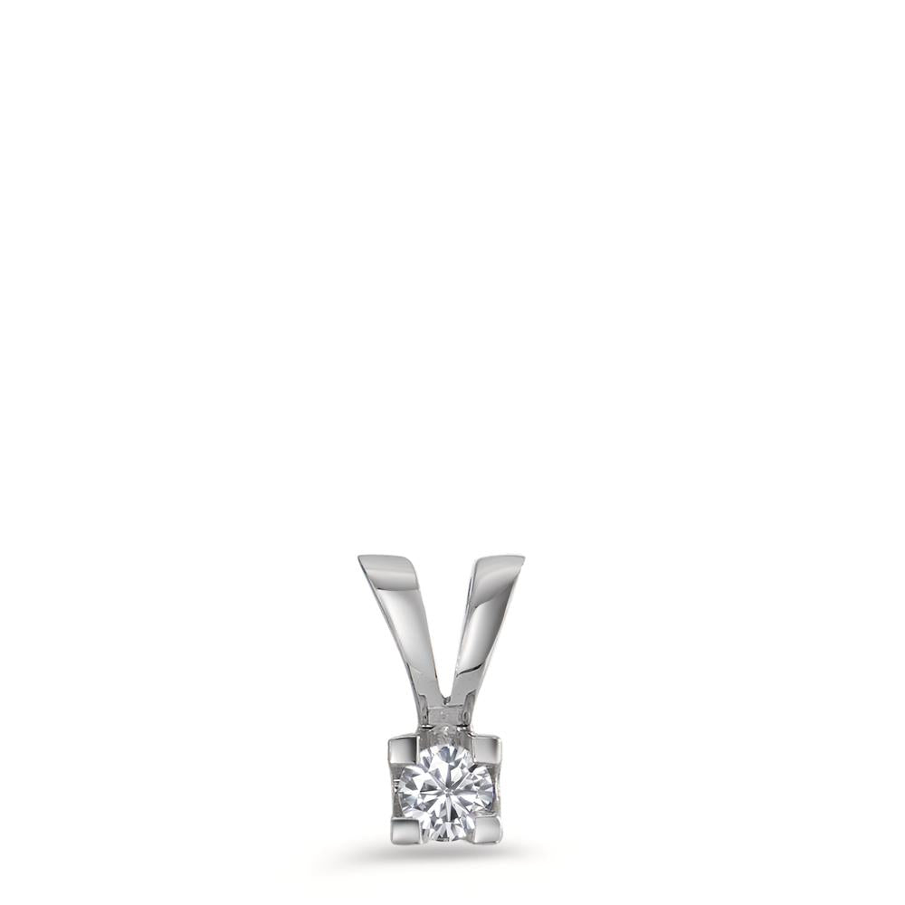 wisiorek złoto białe 750/18 K Diament 0.05 ct, w-si