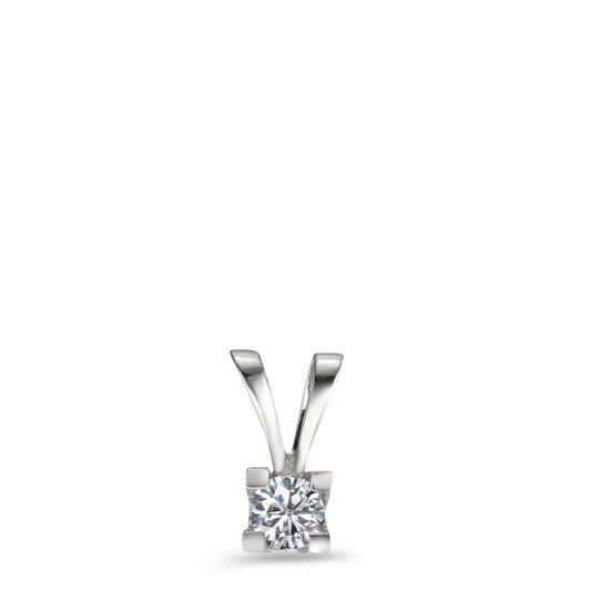 wisiorek złoto białe 750/18 K Diament 0.15 ct, w-si