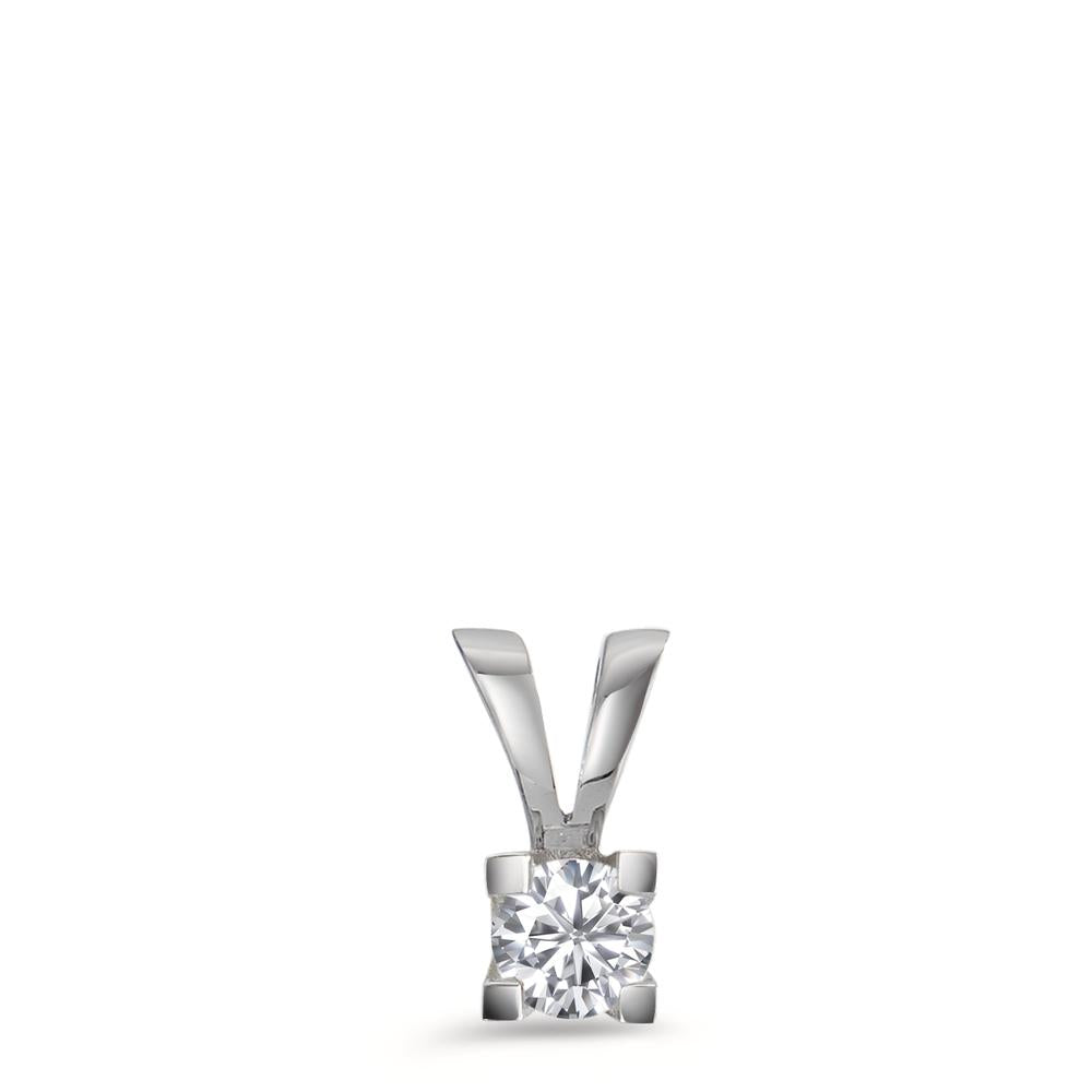 wisiorek złoto białe 750/18 K Diament 0.20 ct, w-si