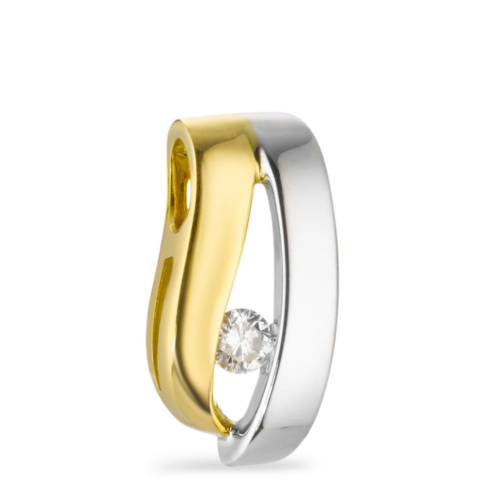 wisiorek złoto białe 750/18 K, złoto żółte 750/18 K Diament 0.08 ct, w-si