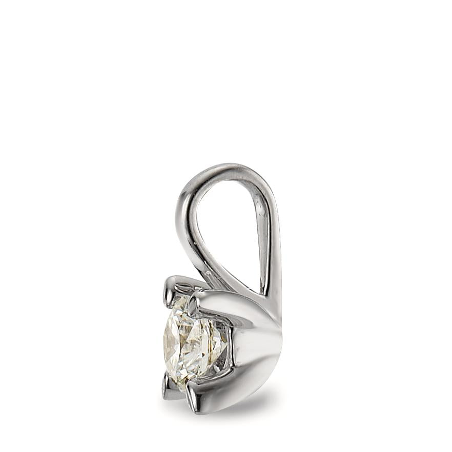 wisiorek złoto białe 750/18 K Diament biały, 0.15 ct, [Brillant], w-si