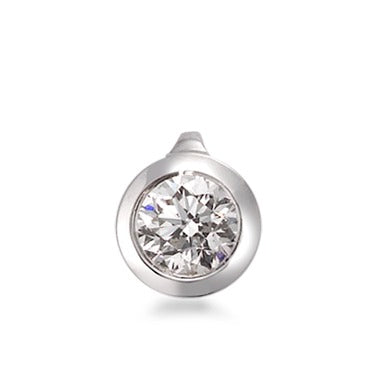 wisiorek złoto białe 750/18 K Diament biały, 0.10 ct, [Brillant], w-si Ø4.5 mm