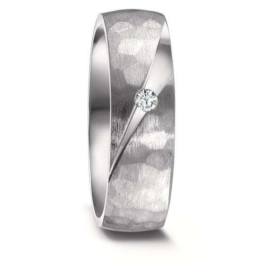 obrączka partnerska tytan Diament 0.05 ct, w-si