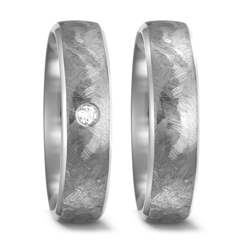 obrączka partnerska tytan Diament 0.05 ct, w-si