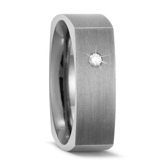 obrączka partnerska tytan Diament 0.03 ct, w-si