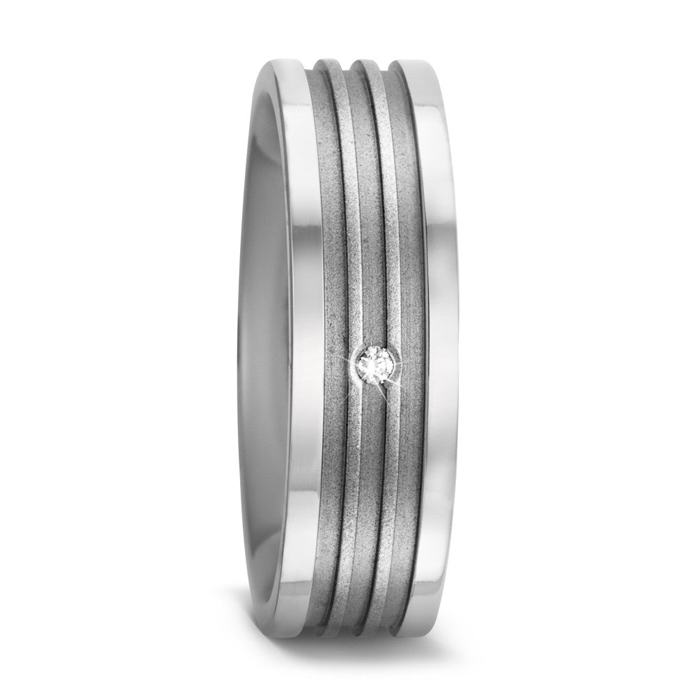 pierścionek tytan Diament 0.01 ct, w-si