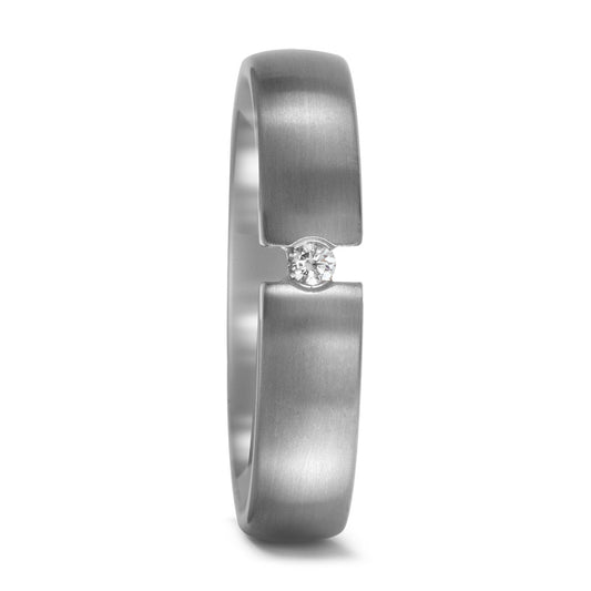 obrączka partnerska tytan Diament 0.05 ct, w-si