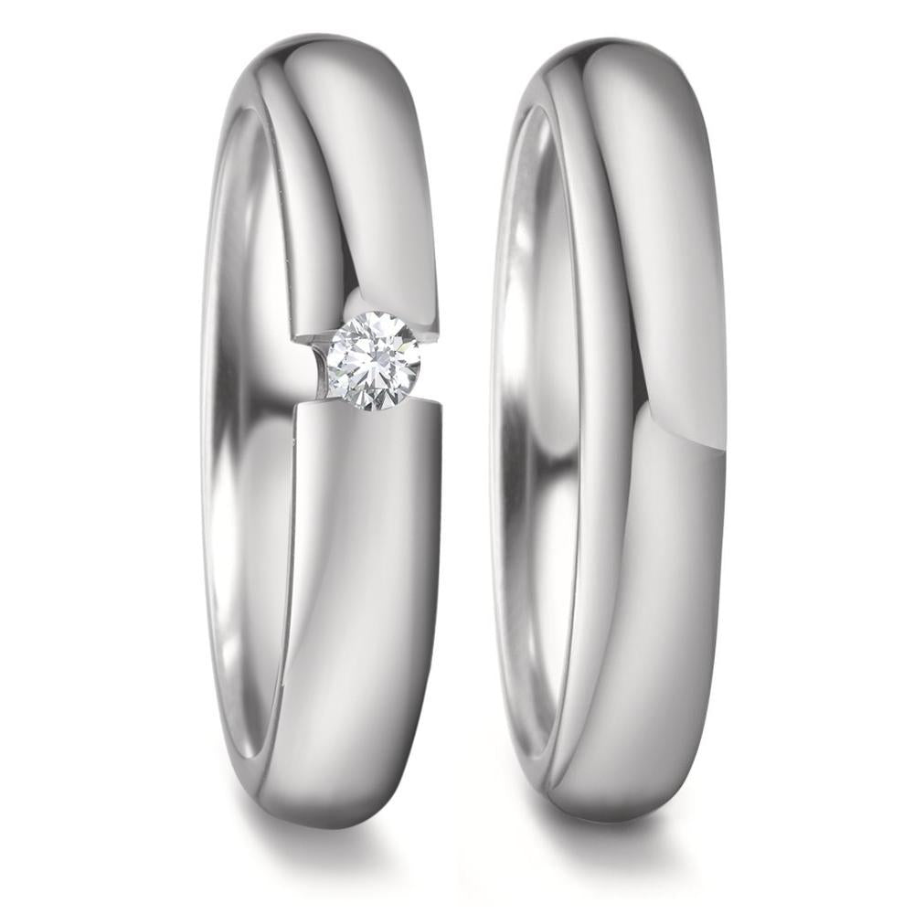 obrączka partnerska tytan Diament 0.05 ct, w-si