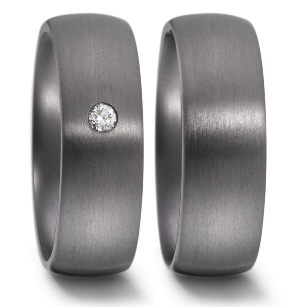 obrączka partnerska tantal 999 Diament 0.05 ct, w-si