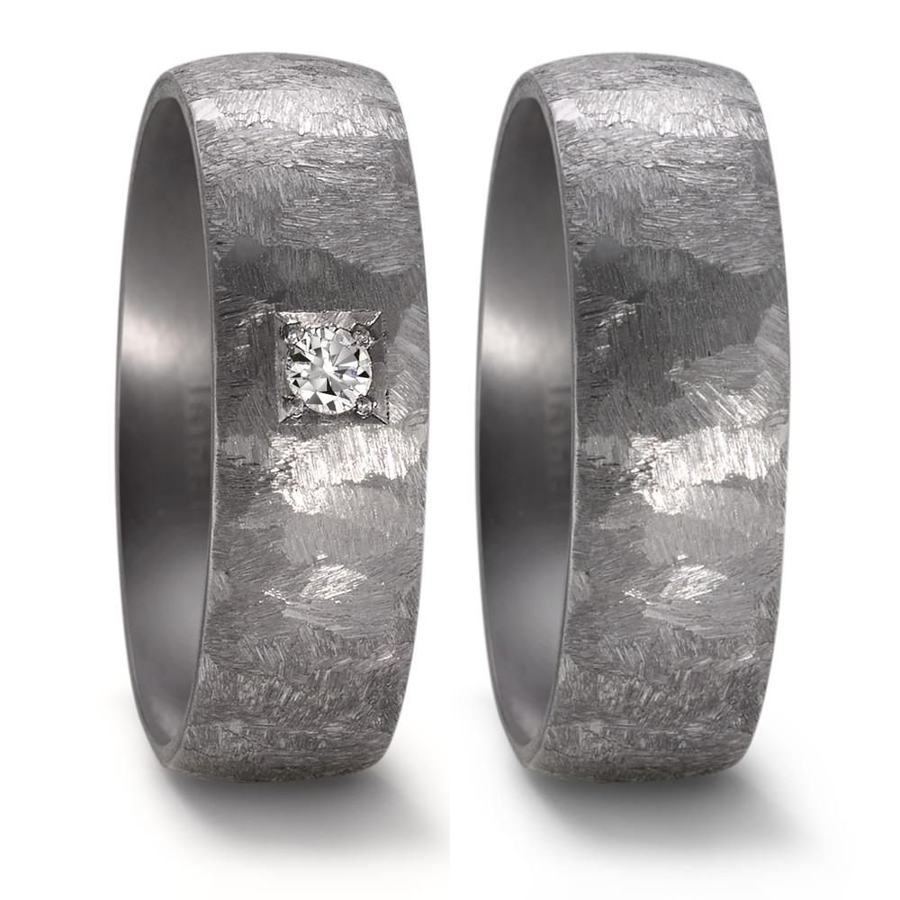 obrączka partnerska tantal 999 Diament 0.05 ct, w-si