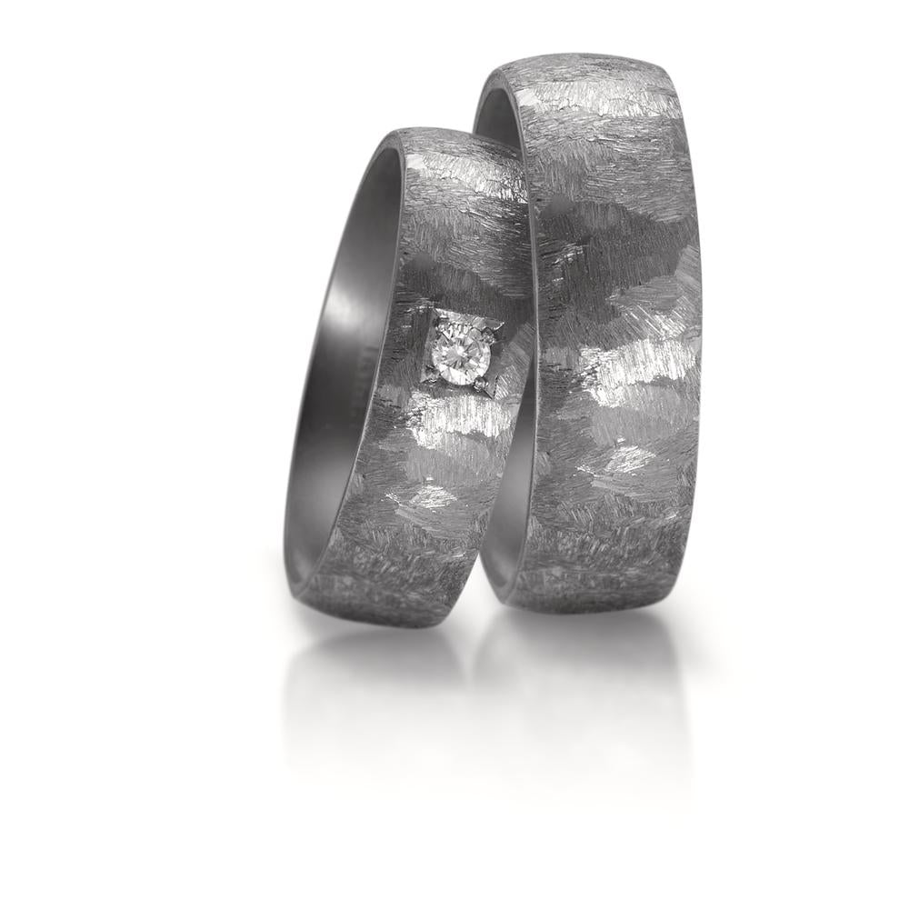 obrączka partnerska tantal 999 Diament 0.05 ct, w-si