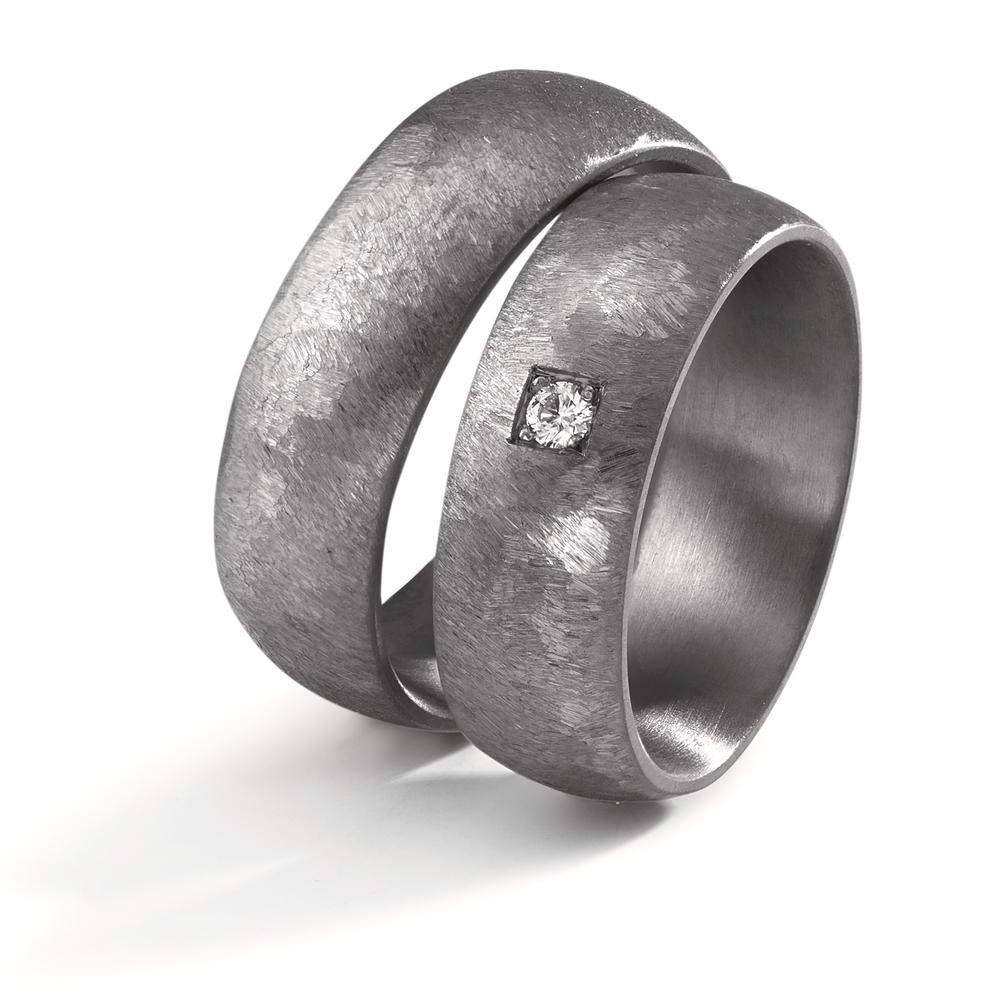 obrączka partnerska tantal 999 Diament 0.05 ct, w-si