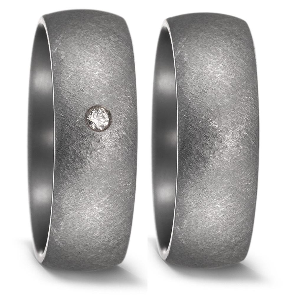 obrączka partnerska tantal 999 Diament 0.03 ct, w-si