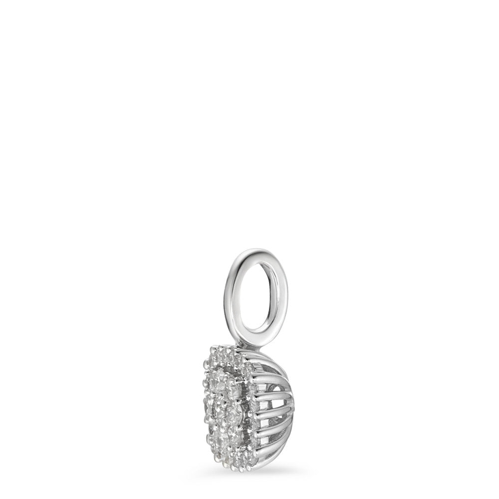 wisiorek złoto białe 750/18 K Diament biały, 0.25 ct, 29 kamienie, [Brillant], w-si Ø8 mm