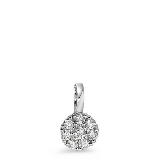 wisiorek złoto białe 750/18 K Diament biały, 0.17 ct, 8 kamienie, [Brillant], w-si Ø5.5 mm