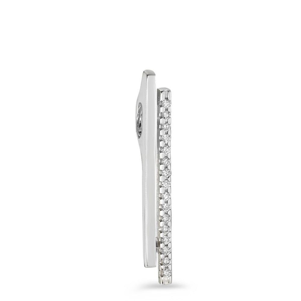 wisiorek złoto białe 750/18 K Diament biały, 0.08 ct, 16 kamienie, [Brillant], w-si