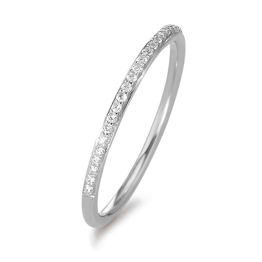 pierścionek pamięci złoto białe 750/18 K Diament 0.08 ct, 16 kamienie, w-si