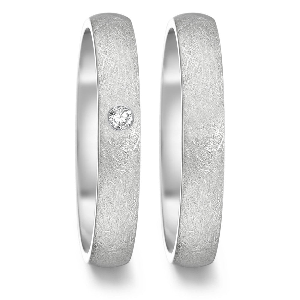 obrączka partnerska stal nierdzewna Diament 0.04 ct, tw-si