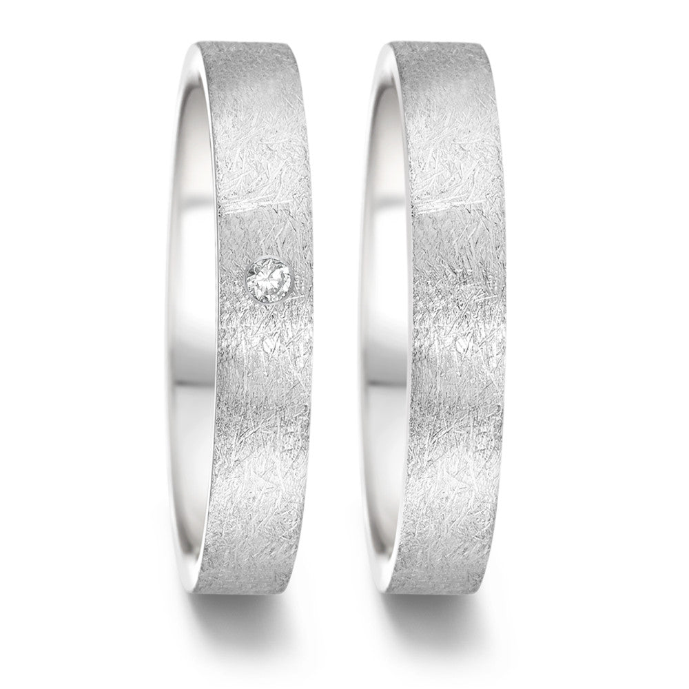 obrączka partnerska stal nierdzewna Diament 0.02 ct, tw-si