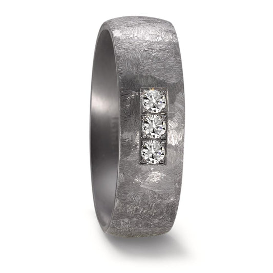 obrączka partnerska tantal 999 Diament 0.15 ct, 3 kamienie, w-si