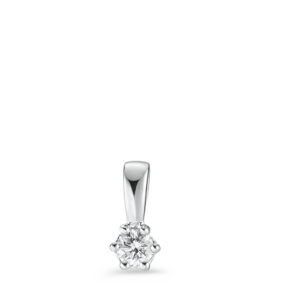 wisiorek złoto białe 750/18 K Diament biały, 0.10 ct, [Brillant], w-si Ø4 mm