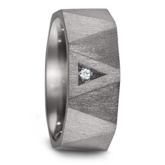 obrączka partnerska tantal 999 Diament 0.02 ct, w-si