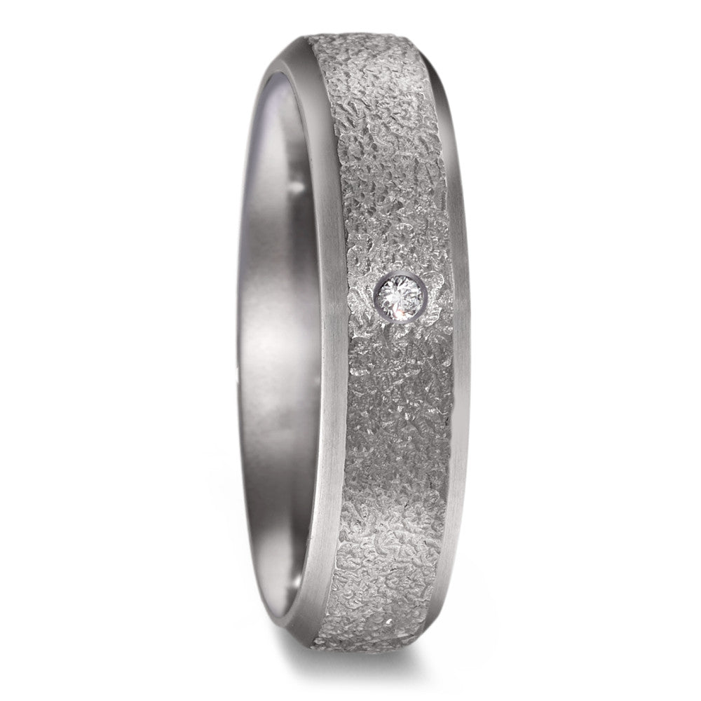 obrączka partnerska tantal 999 Diament 0.02 ct, w-si