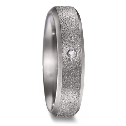 obrączka partnerska tantal 999 Diament 0.02 ct, w-si