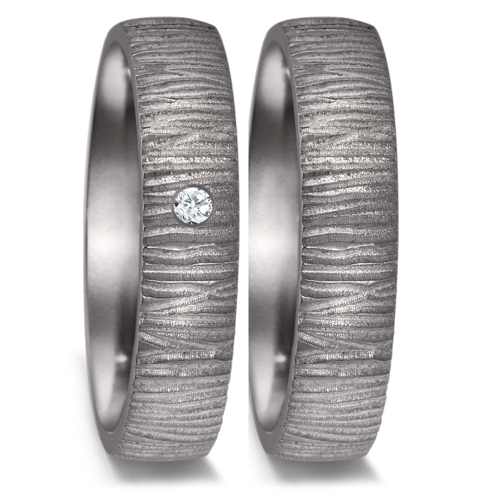 obrączka partnerska tantal 999 Diament 0.03 ct, w-si